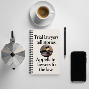 Trial lawyers tell stories. Appellate lawyers fix the law